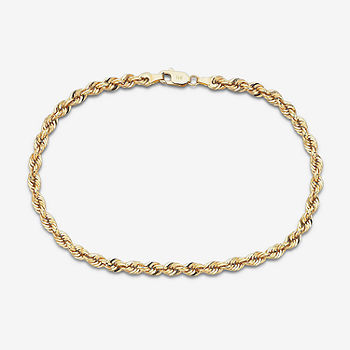 10K Yellow Gold 4mm 22-24 Hollow Glitter Rope Chain | One Size | Necklaces + Pendants Chain Necklaces