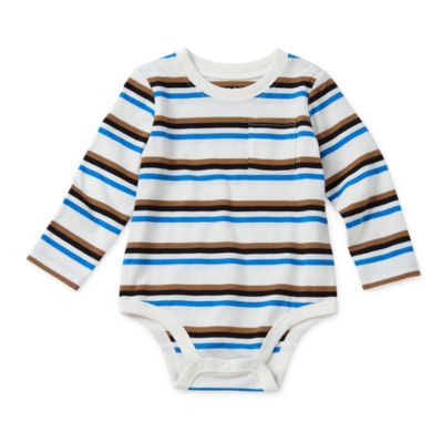 Okie Dokie Baby Boys Crew Neck Long Sleeve Bodysuit