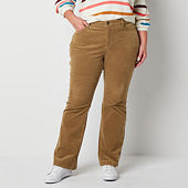 a.n.a Womens High Rise Flare Corduroy Pant - Plus