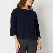 3/4 Sleeve Boat Neck Tops for Women - JCPenney