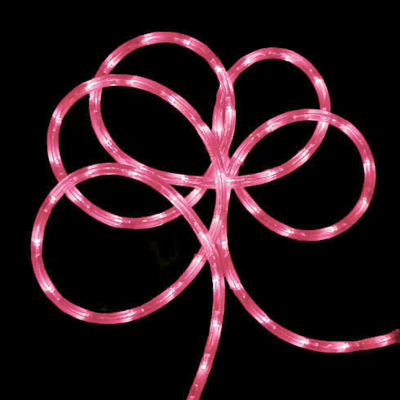 Pink Commericial Grade LED Outdoor Christmas Rope Light on a Spool - 24 ft