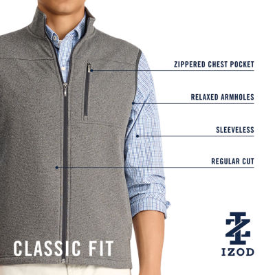 IZOD Mini Stripe Mens Fleece Vest