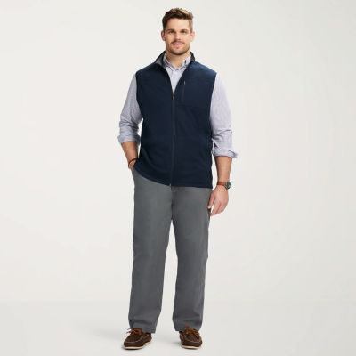 IZOD Mens Fleece Big and Tall Lightweight Vest Jacket