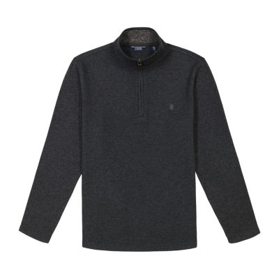 IZOD Thermasoft Sweaterfleece Big and Tall Mens Mock Neck Long Sleeve Quarter-Zip Pullover