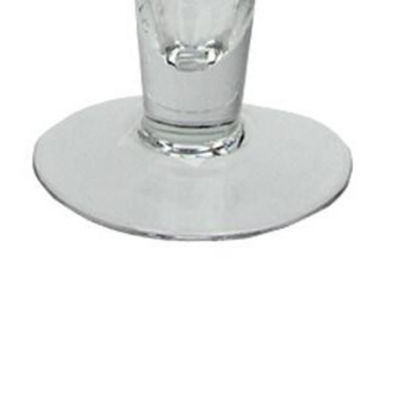 16'' Clear Swirled Glass Taper Candle Holder