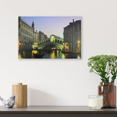 LED Lighted Venice  Italy Grand Canal Canvas Wall Art 15.75" x 23.5"