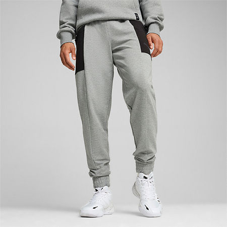 PUMA Mens Mid Rise Cuffed Sweatpant, X-large, Gray
