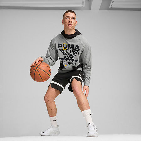 PUMA Mens Long Sleeve Hoodie, X-large, Gray