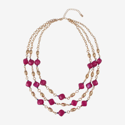 Mixit Gold Tone Womens 18 Inch Strand Necklace