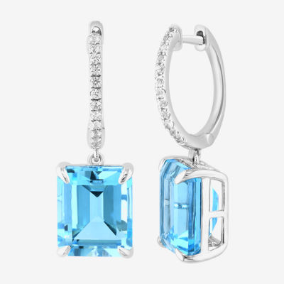 Effy  Genuine Blue Topaz Sterling Silver Drop Earrings