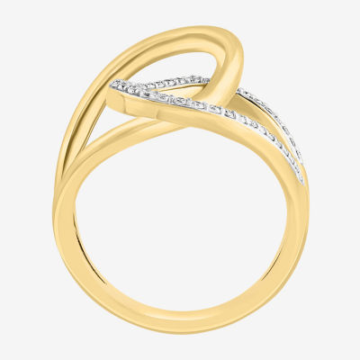 Effy Womens 1 CT. T.W. Natural White Diamond 14K Gold Cocktail Ring