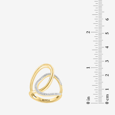 Effy Womens 1 CT. T.W. Natural White Diamond 14K Gold Cocktail Ring