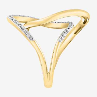 Effy Womens 1 CT. T.W. Natural White Diamond 14K Gold Cocktail Ring