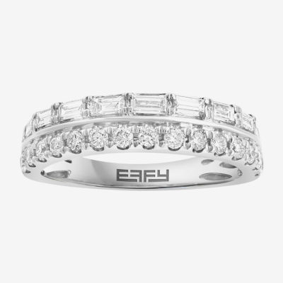 Effy  (H / Vs1-Vs2) Womens 5/8 CT. T.W. Lab Grown White Diamond 14K White Gold Cocktail Ring