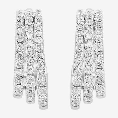 Effy  (G / Vs2-Si1) 1 CT. T.W. Lab Grown White Diamond Sterling Silver 76mm Stud Earrings