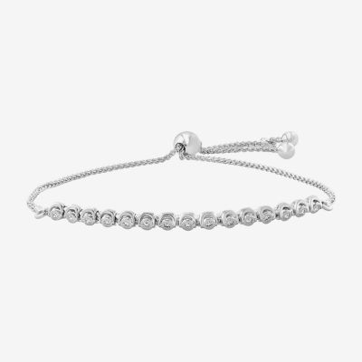 Effy  (G / Si1-Si2) 1/7 CT. T.W. Lab Grown White Diamond Sterling Silver Bolo Bracelet