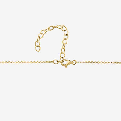 Effy  Womens 1/4 CT. T.W. Natural White Diamond 14K Gold Circle Pendant Necklaces