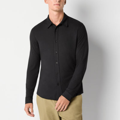 Stylus Mens Moisture Wicking Regular Fit Long Sleeve Button-Down Shirt