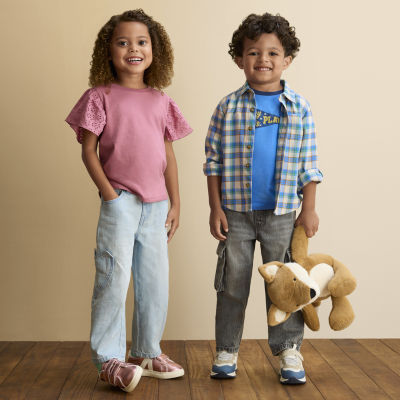 Okie Dokie Toddler & Little Girls Baggy Fit Jean