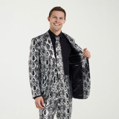 Opposuits Mens Silver Snake Suit Set