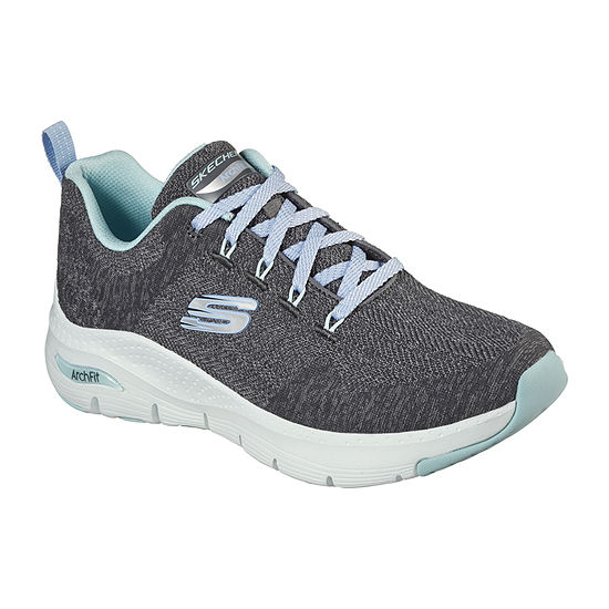 Skechers Arch Fit Comfy Wave Womens Walking Shoes, Color: Charcoal ...