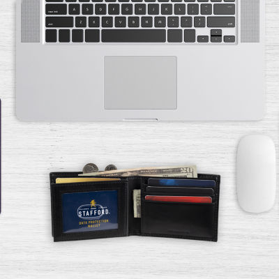 Stafford Mens Extra Capacity Rfid Blocking Bifold Wallet