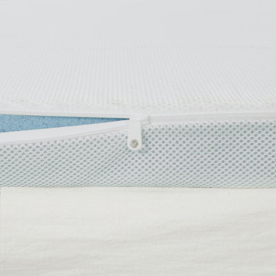 Sleep Philosophy 2" Gel Memory Foam All Season Reversible Hypoallergenic Cooling Mattress Topper