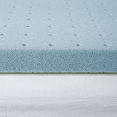Sleep Philosophy 2" Gel Memory Foam All Season Reversible Hypoallergenic Cooling Mattress Topper