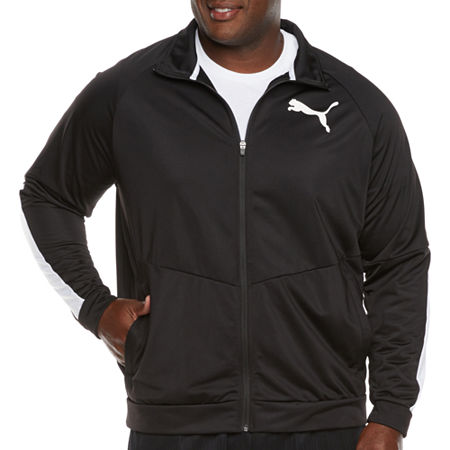 PUMA Contrast Mens Big and Tall Lightweight Track Jacket, 4x-large, Black