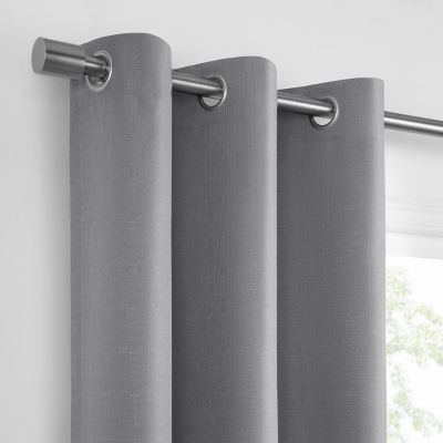 Under the Stars Kids Hayden Textured Energy Saving 100% Blackout Grommet Top Single Curtain Panel