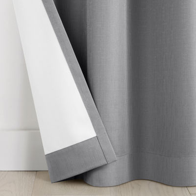 Under the Stars Kids Hayden Textured Grommet Top Energy Saving 100% Blackout Single Curtain Panel