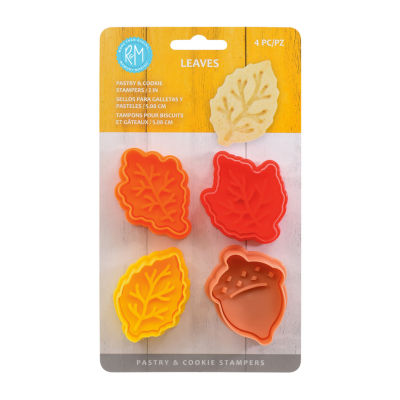 R&M International Llc Leaves 4-pc. Pastry and Cookie Stamper