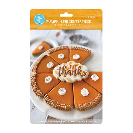 R&m International Llc Pumpkin Pie Centerpiece 2-pc. Cookie Cutters In Silver