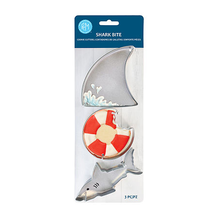 R&M International Llc Shark Bite 3-pc. Cookie Cutters, One Size, Silver