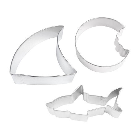 R&M International Llc Shark Bite 3-pc. Cookie Cutters, One Size, Silver