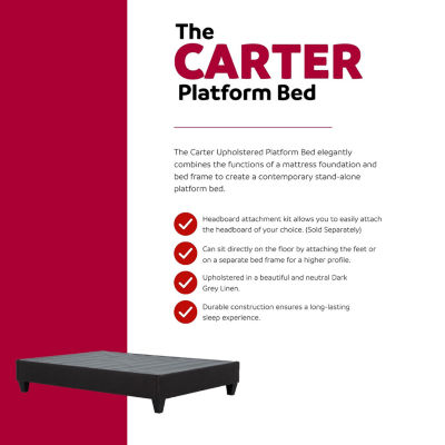 Carter Upholstered Platform Bed Frame