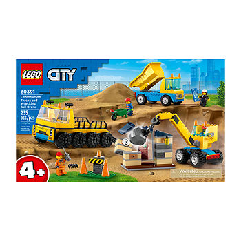 LEGO City Construction Trucks And Wrecking Ball Crane 60391 Building Set  (235 Pieces) - JCPenney