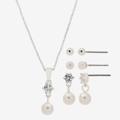 Sparkle Allure -pc. Cubic Zirconia Pure Silver Over Brass Jewelry Set