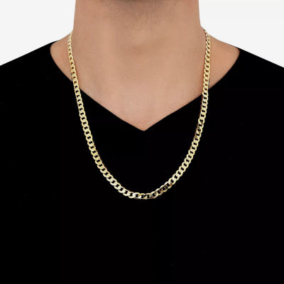 Made in Italy Mens 14K Gold Inch Curb Chain Necklace