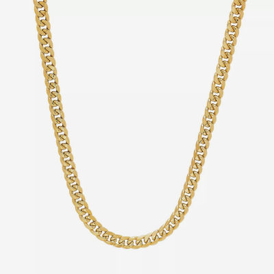 10K Gold 24 Inch Hollow Curb Chain Necklace