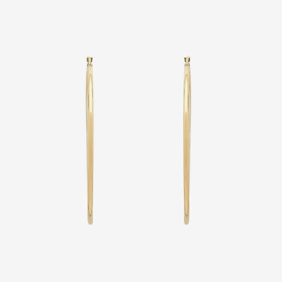 Womens 14K Gold 60mm Hoop Earrings