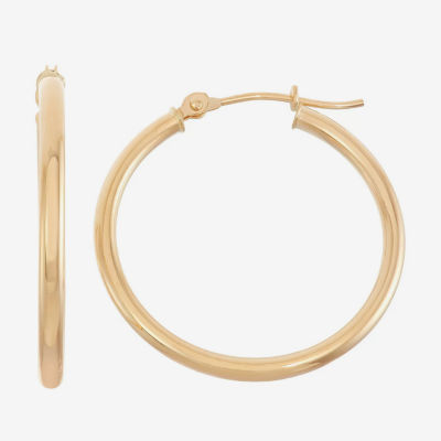 Womens 14K Gold 20mm Hoop Earrings