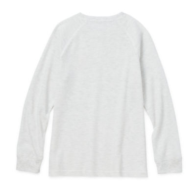 Thereabouts Boys Waffle Long Sleeve Crew Neck Pajama Top