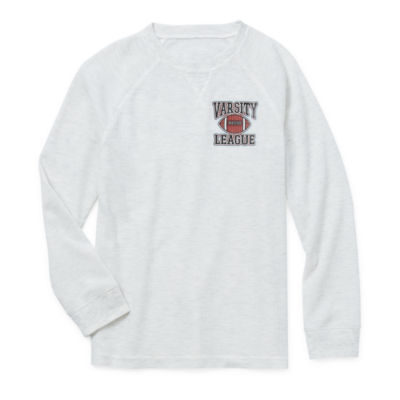 Thereabouts Boys Waffle Long Sleeve Crew Neck Pajama Top