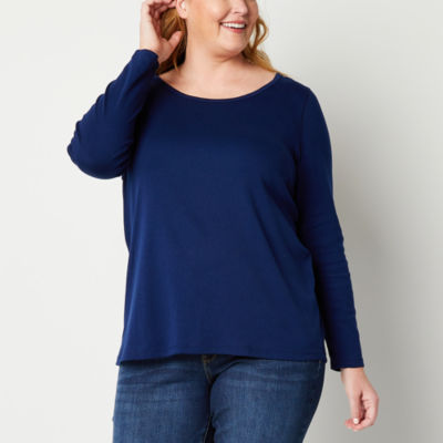 Plus Size Long Sleeve Tops for Women - JCPenney