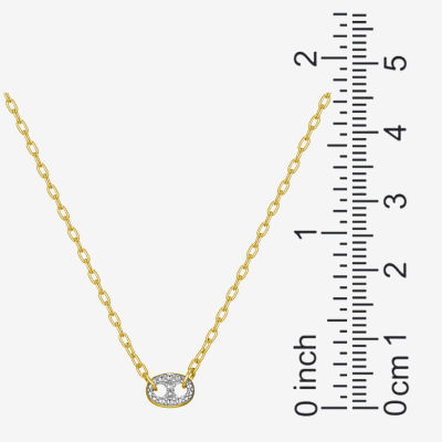 Sparkle Allure Diamond Accent 18 Inch Cable Oval Pendant Necklace