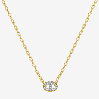 Sparkle Allure Diamond Accent 18 Inch Cable Oval Pendant Necklace