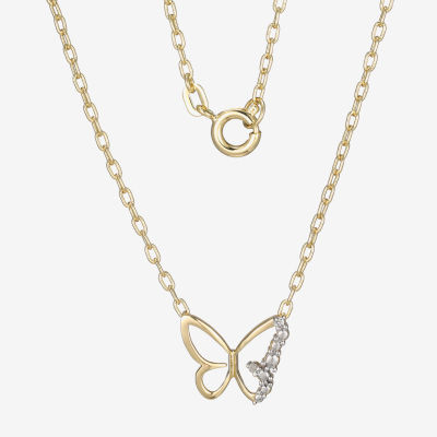 Sparkle Allure Diamond Accent 18 Inch Cable Butterfly Pendant Necklace