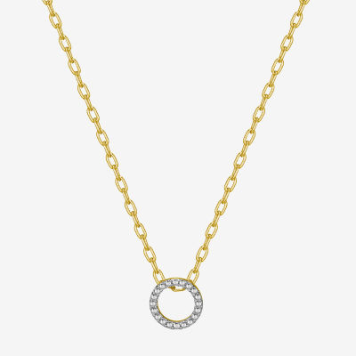 Sparkle Allure Diamond Accent 18 Inch Cable Round Pendant Necklace