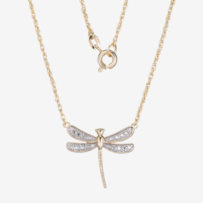 Sparkle Allure Dragonfly Diamond Accent 18 Inch Rope Pendant Necklace